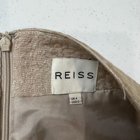 Reiss Women's Straight & Pencil Skirt Pull-On Back Zip Silver Size 0 - Picture 8 of 11